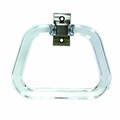 Jones Stephens Satin Nickel and Lucite Towel Ring, Tower Style with Exposed Screw 97894